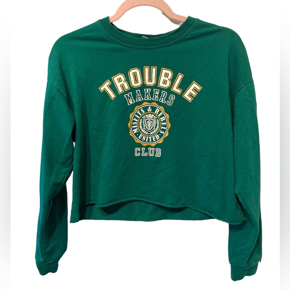 Trouble Makers Club Long Sleeve Crop